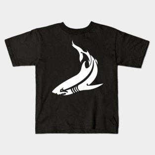 White shark silhouette Kids T-Shirt